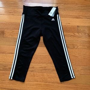 Black/white Adidas leggings. New (with tags). Size: L